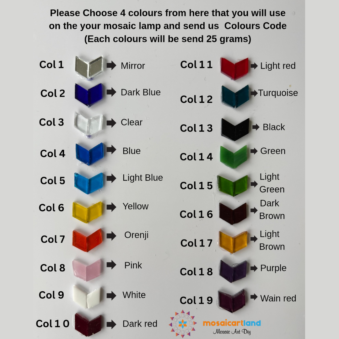 Battery Mosaic lamp kit & Diy Mosaic Lamp Home kit