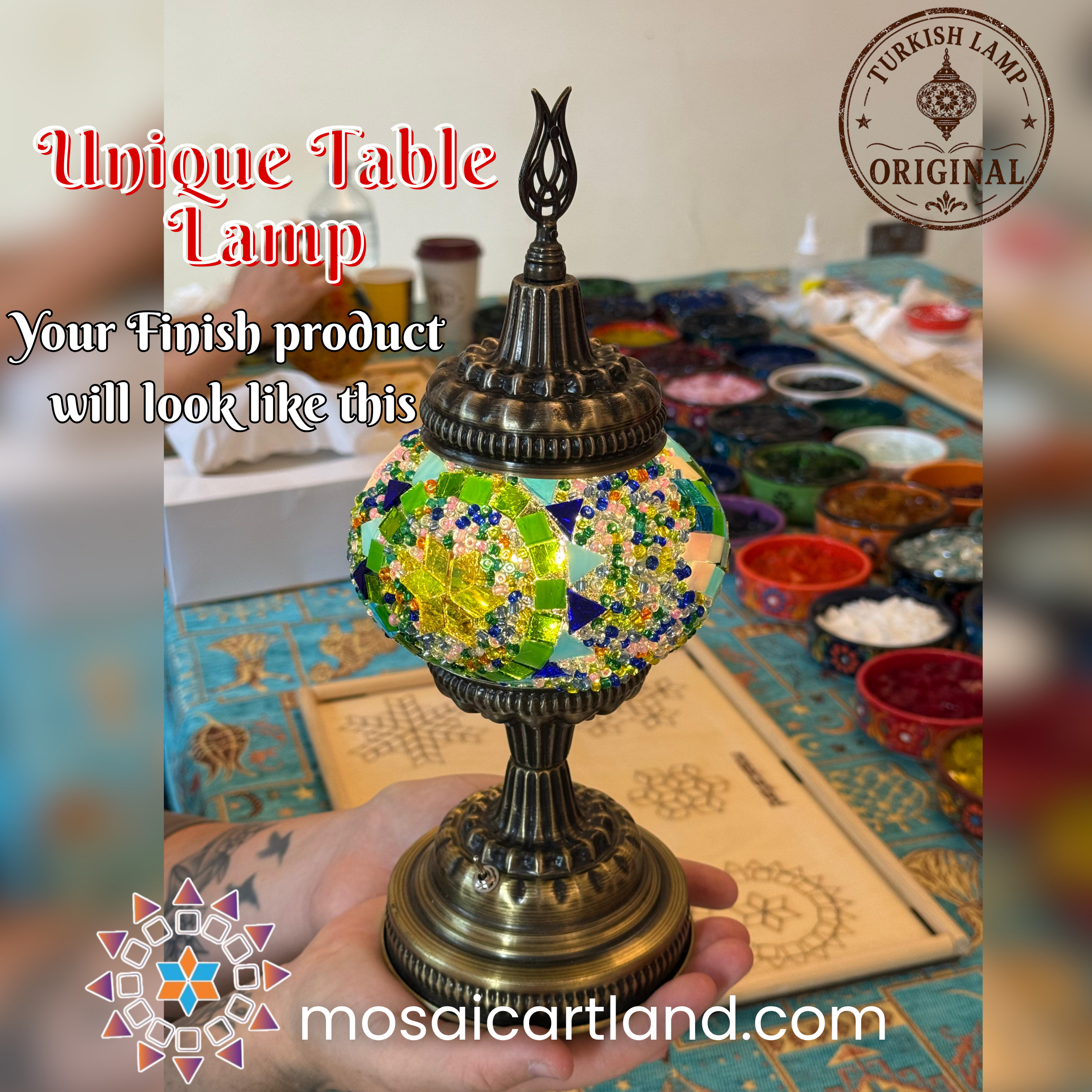 Unique Table Lamp Kit & Diy Mosaic Home Kit